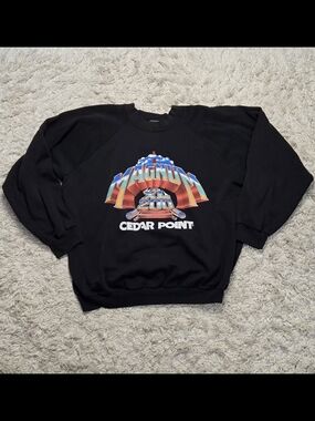 VTG 80s Cedar Point Magnum XL-200 Raglan Crewneck XL